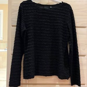 Long sleeve black blouse